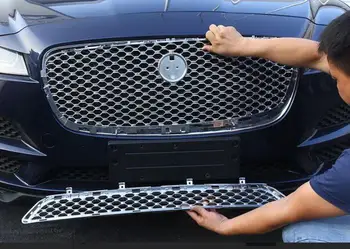 

For Jaguar F-Pace F Pace X761 2016 2017 Car-styling ABS Front Grill Cover Trim Auto Replacement Parts Grille frame