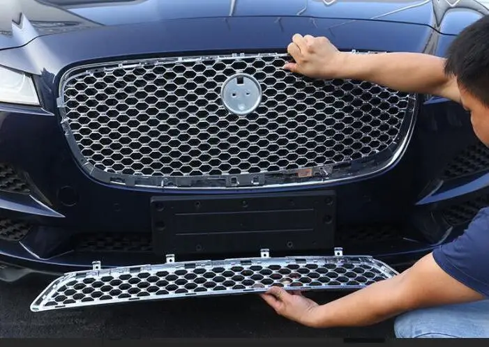 Для Jaguar F-Pace F Pace X761 2016 2017 автомобильный Стайлинг ABS передняя крышка гриля отделка