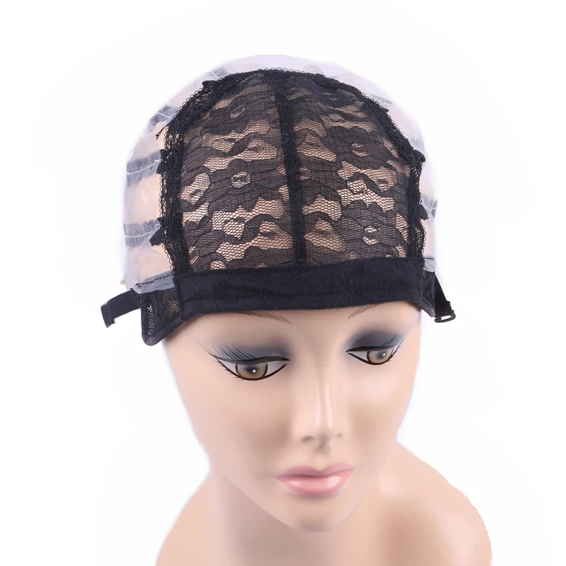 10 Pcs/Lot (S/M/L) Wig Caps For Making Wigs With Full Plastic Black Adjustable Lace Wig Caps