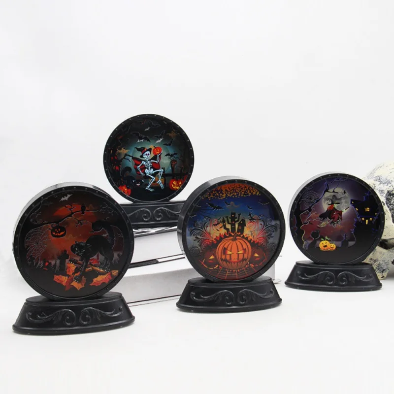 Halloween Decorative Lamp Battery Operated Desktop Night Light For Indoor Festive Home Bar Store Decoration Holiday Lighting