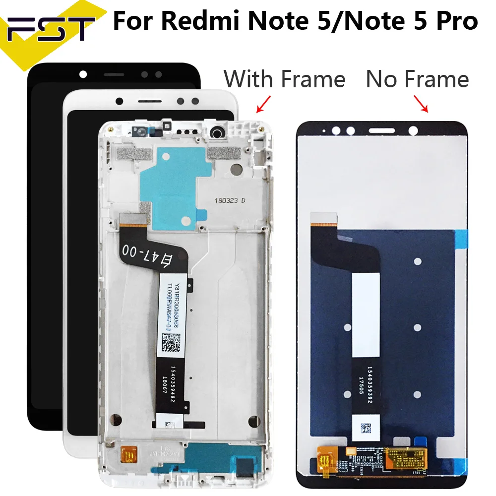Per Xiaomi Redmi Note 5 Display Lcd Digitizer Sensor Gruppo Obiettivo In Vetro Per Xiaomi Redmi Note 5 Pro Display Lcd Frame Sensor