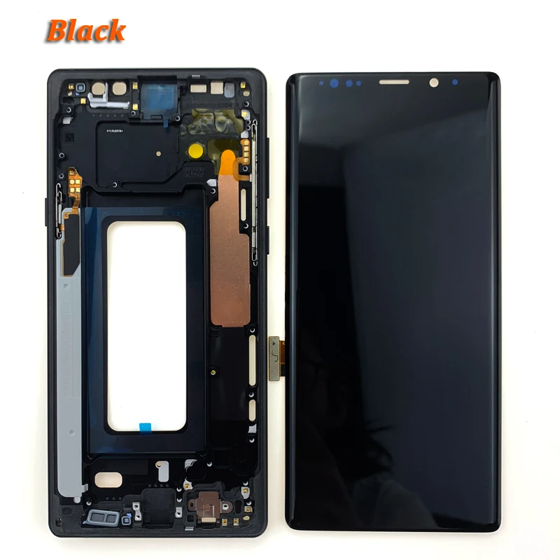 Screen For Samsung Note 9 LCD Touch Digitizer Sensor Glass Assembly N960 Frame For Galaxy N9600 Display N960F N960D N960DS - Цвет: Note 9 Black Frame