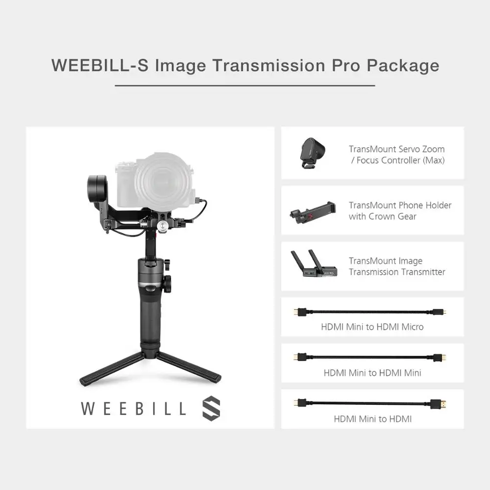 Kit 2 Zhiyun Weebill S 3-х осевая передача изображения ручной шарнирный стабилизатор для камеры GoPro для sony A7 Panasonic EOS R беззеркальных Камера OLED Дисплей - Комплект: Kit 2