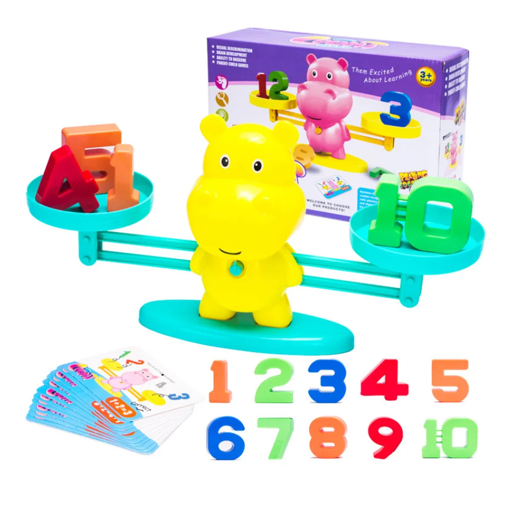 Пингвин Баланс весы математическая игра игрушка Дети Образование цифровое дополнение и вычитание математические весы головоломка игрушка