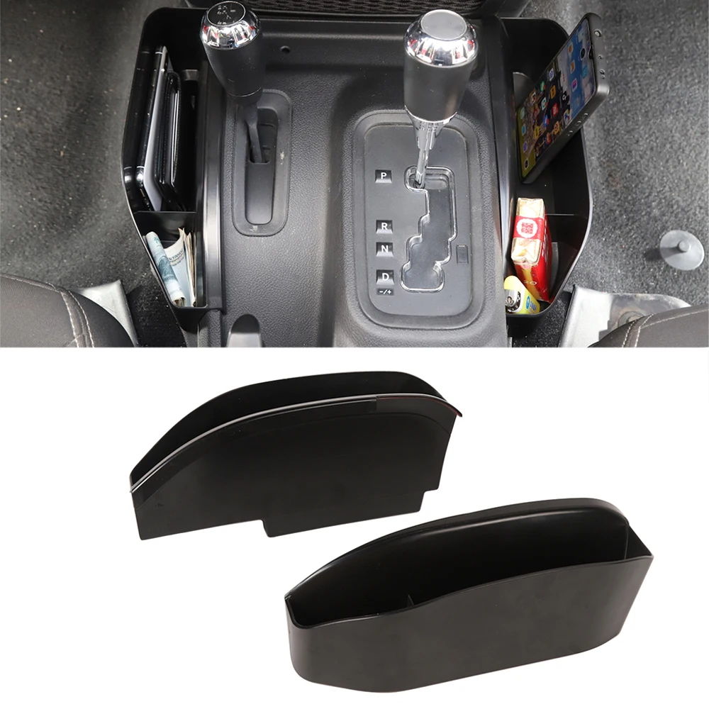 

For Jeep Wrangler JK JKU 2011 2012 2013 2014 2015 2016 2017 2/4 Door Car Gear Shift Storage Box Interior Accessories ABS Black