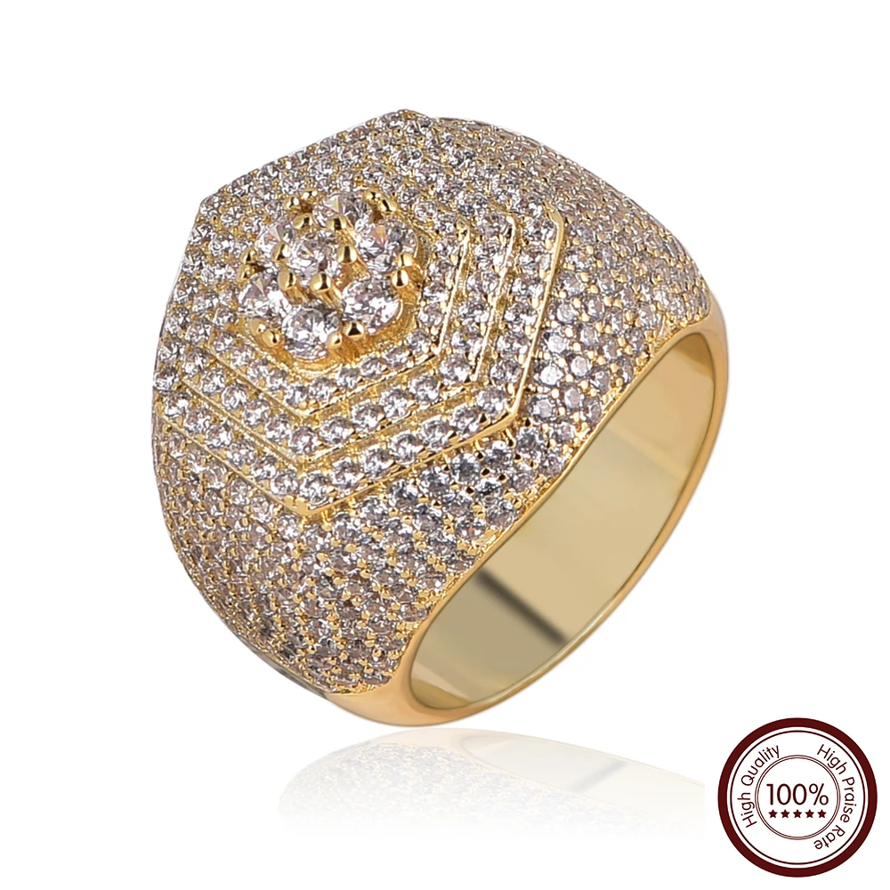 Женское и мужское кольцо из серебра 925 пробы с фианитами|Кольца| |