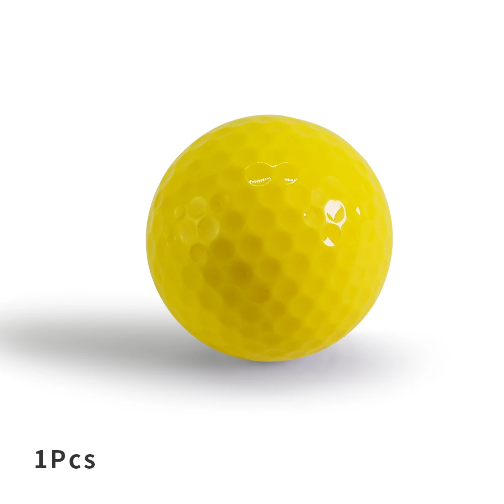 Yellow 1Pcs Мячи для игры в гольф, устойчивые мячи для тренировок, мячи для игры в гольф, для вождения, для качелей, для занятий на открытом воздухе, в помещении, для дома, офиса - Цвет: Yellow 1Pcs