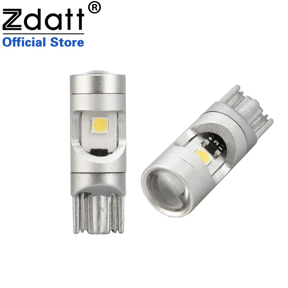 

Zdatt LED W5W T10 Led Reverse Lamp With Lens LED License Plate Lights Taillight Parking Bulb Auto Wedge Clearance Lamp CANBUS
