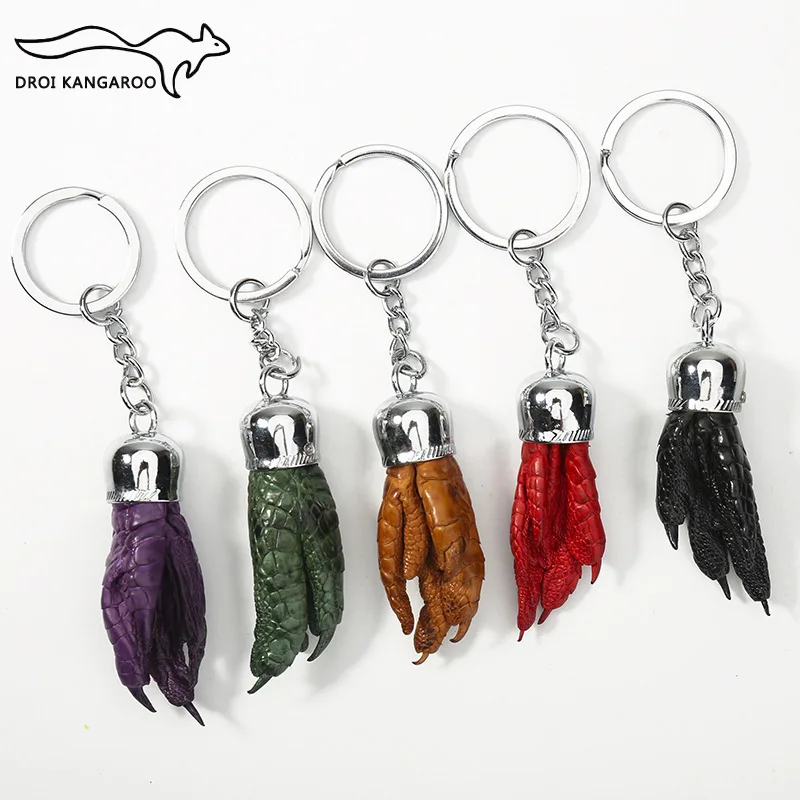 

SOURCE Genuine Leather Car Key Ring Crocodile Leather Keychain Men's Business Key Chain Pendants