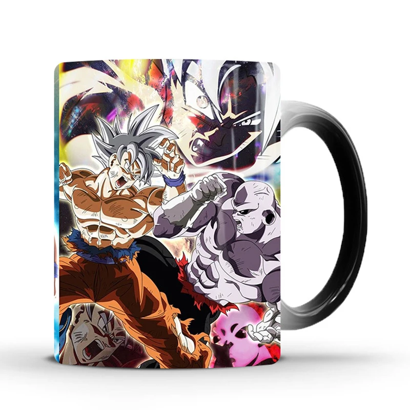 350 мл Новая креативная мультяшная меняющая цвет кружка Dragon Ball Z Супер Saiyan черный красный синий волосы Goku Vegata кружка кофе чай чашка молока