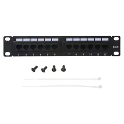 Cat6/Cat5e 12 портов RJ45 патч-панель UTP LAN сетевой Соединительный Кабель-адаптер