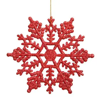 

DishyKooker Vickerman Plastic Glitter Snowflake, 4-Inch, Red, 24 Per Box