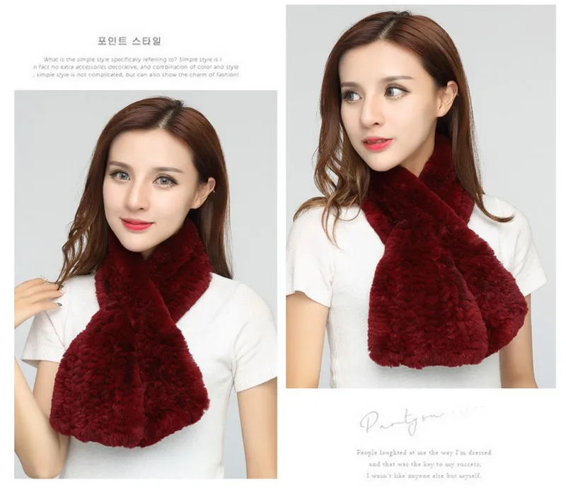 Glaforny твердый шарф из меха кролика рекс женский зимний Корейский утолщенный теплый платок для волос женское колье шейный платок