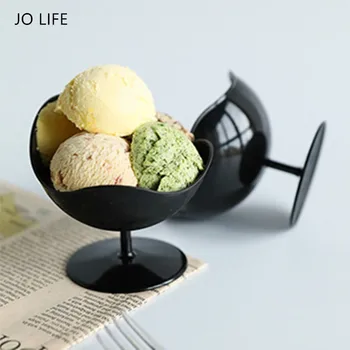 

JO LIFE 5pcs/set Ice Cream Cup Creative Disposable Chair Shaped Stemmed Sundae Cup Mousse Container Dessert Bowl