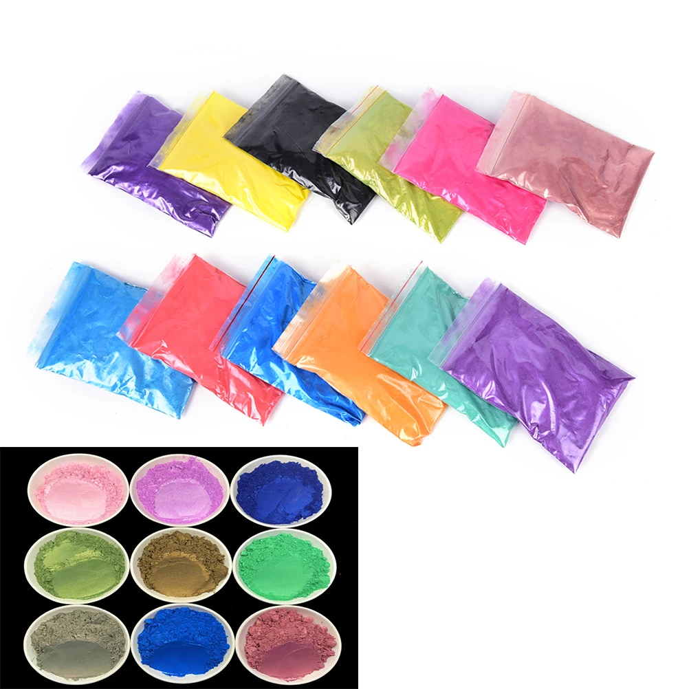 Mica-Powder Natural Makeup Healthy 12-Color DIY for Soap-Dye Eyeshadow Skin-Care 50g