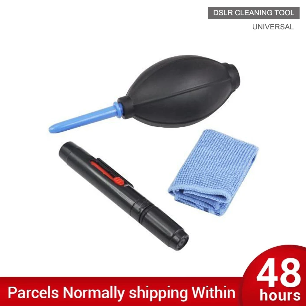 3In1 Kit Di Pulizia Della Fotocamera Tuta Detergente Per Polvere Spazzola Soffiante Salviette Kit Panno Pulito Per Dslr Canon Nikon Videocamera Sony V