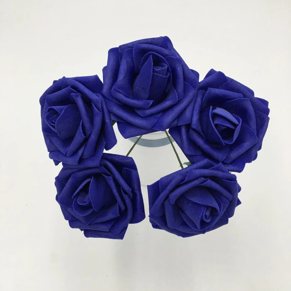 100 flores 8cm azul escuro casamento buquês