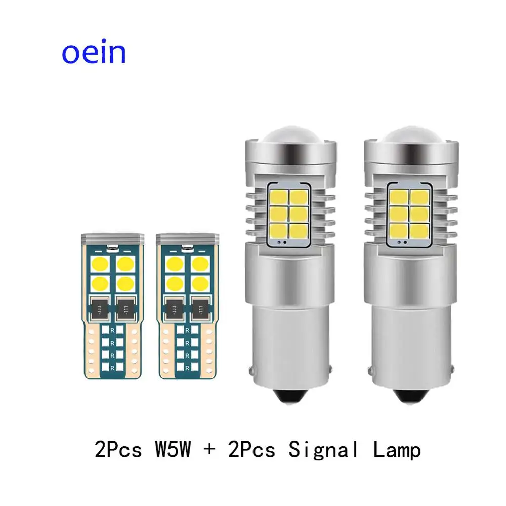 

4x P21W LED T10 W5W P21/5WPY21W T20 7443 BAY15D 1157 W21W W21/5W BA15S 5.5W 7440 1156 BUA15S For E60 E90 X5 F10 F30 Rear Blub