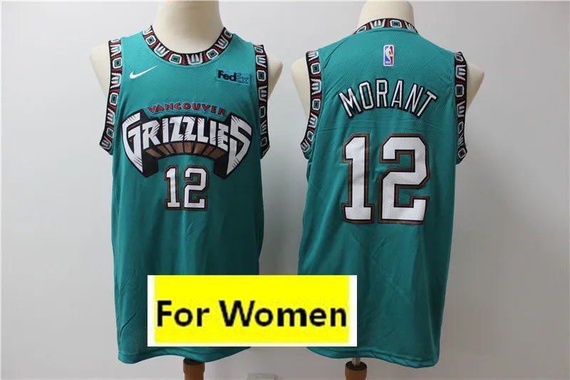 2 Женский baskeball Memphis#12 Ja Morant майки - Цвет: 2
