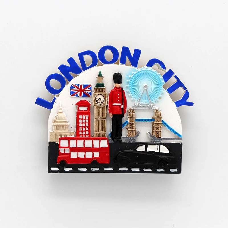 3D Refrigerator Pasted Magnetic World Tourism Souvenir Creative Gifts Fridge Magnets England London Bus Soldier magnetic fridge magnets magnetic sticker magnetic fridge stickers