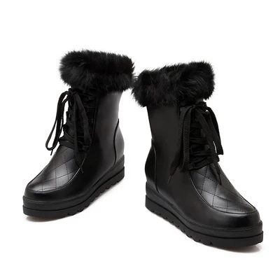 Cresfimix/botas de mujer; женские теплые зимние ботинки высокого качества розового цвета; красивые женские осенние ботинки на меху; обувь из искусственной кожи; a6078 - Цвет: d