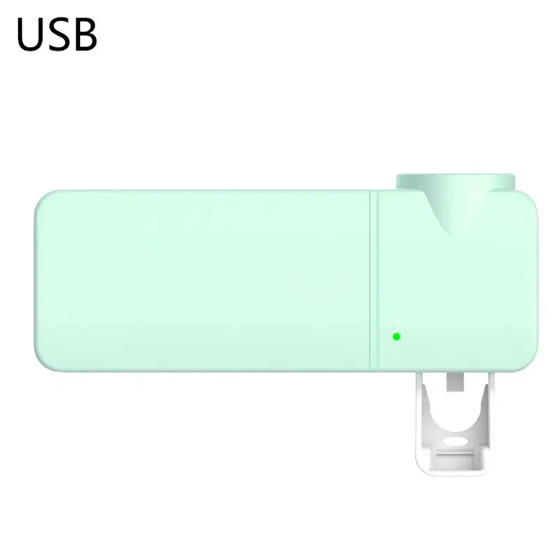 USB зарядка УФ-светильник держатель для дезинфицирующего средства зубной щетки автоматический диспенсер для зубной пасты - Цвет: green1