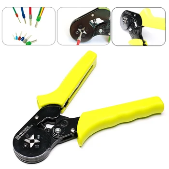 

Crimping Pliers Quadrilateral 0.25-6mm AWG 24-10 Self-adjusting European Terminal Crimping Pliers Crimp Hand Tools ALI88