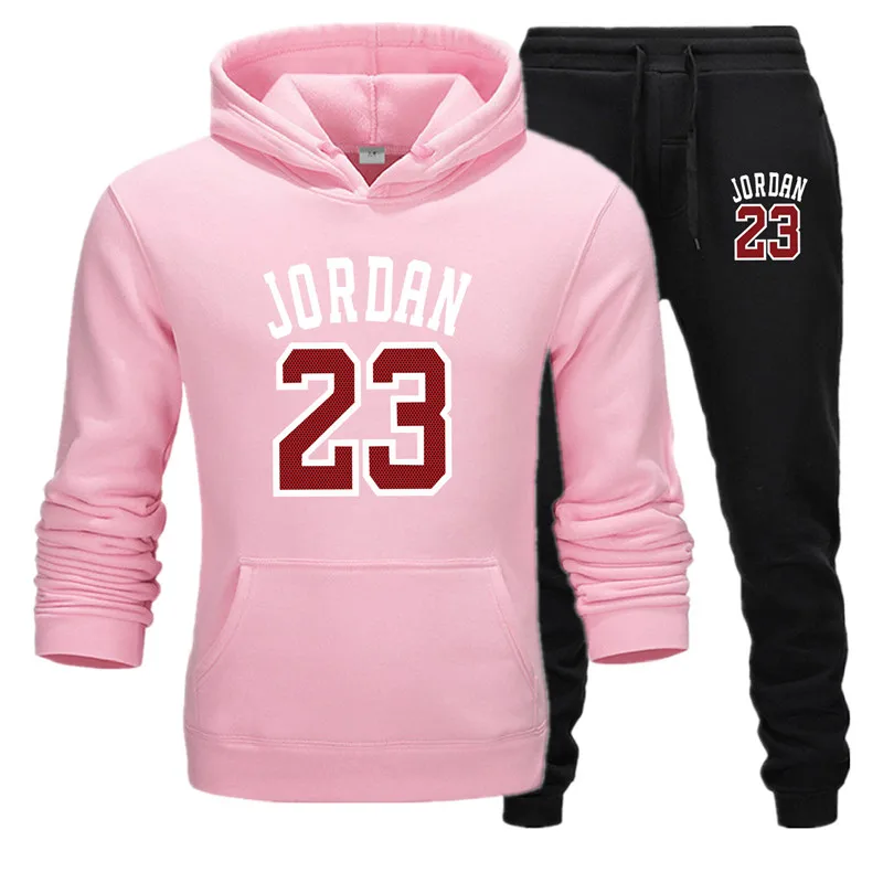 pink black Спортивный костюм,, мужские комплекты, толстовка+ штаны, два предмета в комплекте, повседневный спортивный костюм для мужчин, повседневный фитнес-костюм для мужчин - Цвет: pink black