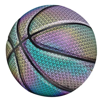 

Glowing Reflective Basketball Night Colorful Wear-Resistant Basketball Sports Ball &T8