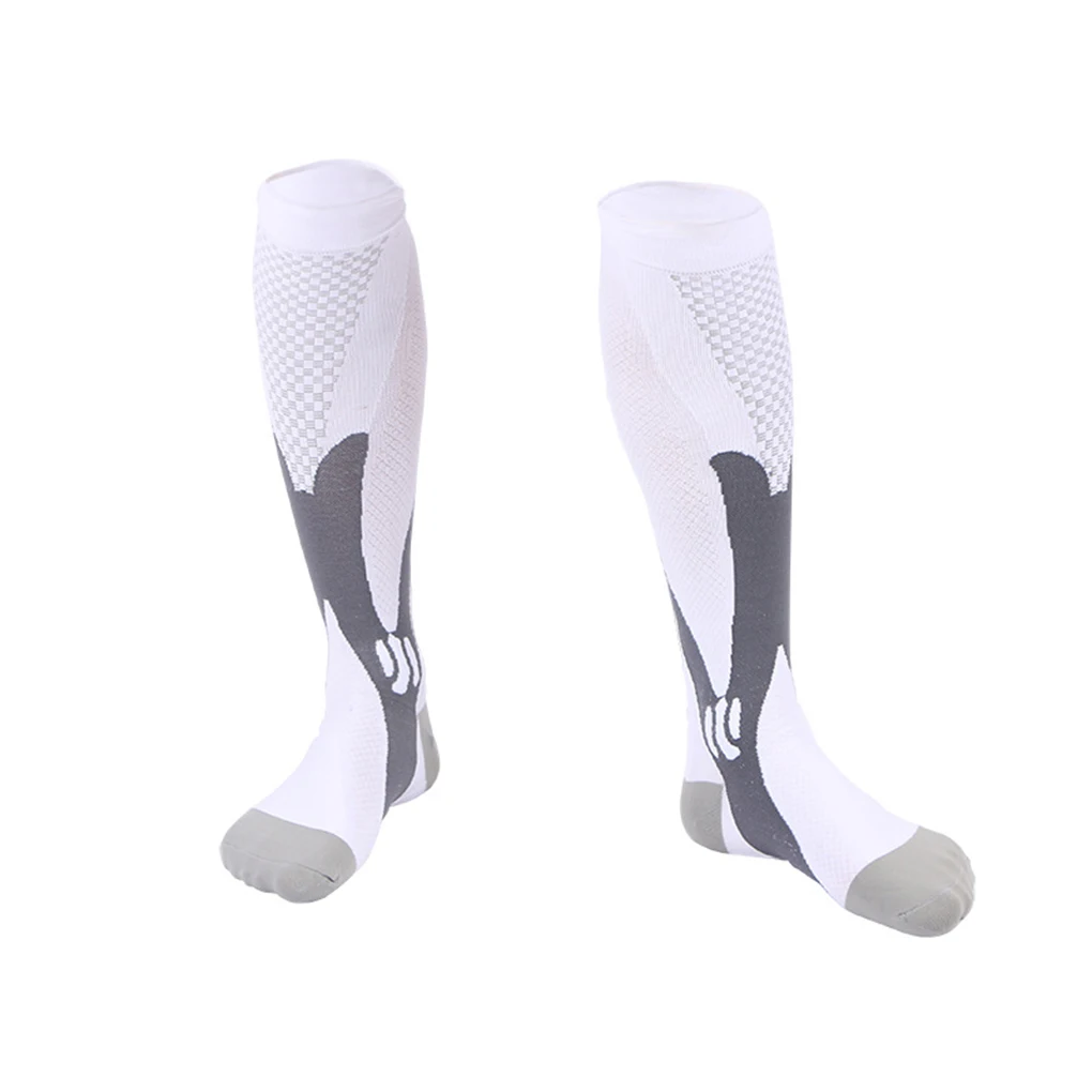 Компрессионные носки для мужчин и женщин, подходят для занятий спортом, черные Компрессионные носки для защиты от усталости и боли, гольфы