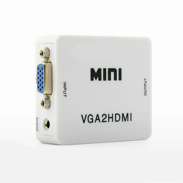 VGA мужчин и женщин HDMI конвертер с аудио адаптер Кабели 1080P для HDTV монитор проектор ПК PS3 - Цвет: Белый