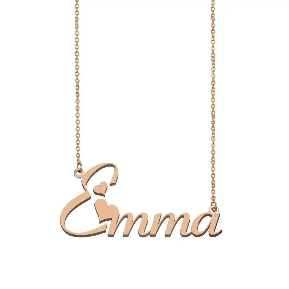 

Emma Name Necklace Nameplate Pendant for Women Girls Best Friends Birthday Christmas Mother Jewelry Gift