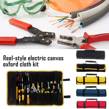 

Oxford Canvas Waterproof Roll Storage Pocket Tools Folding Storage Hand Tool Bag Multifunction Wrench Bag Tool