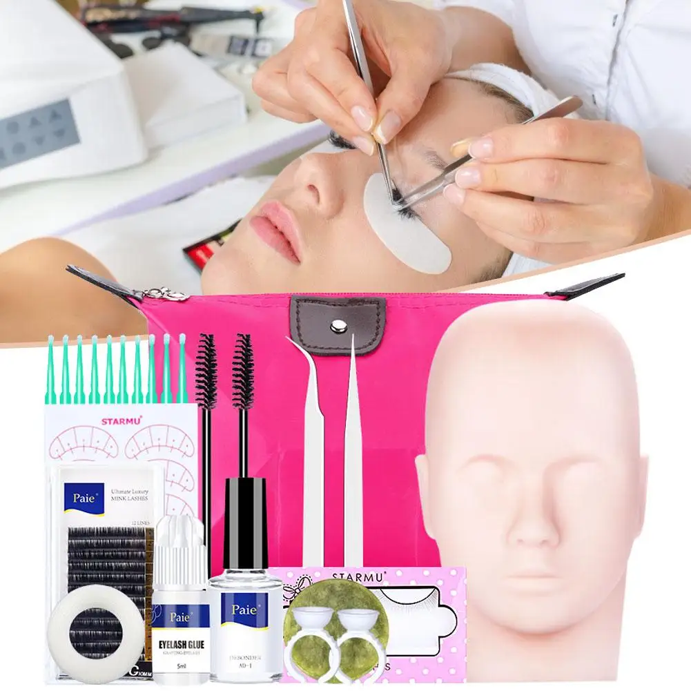 

14pcs Eyelash Extension Kits Professional Training Eyelashes Extensions Eye Lashes Glue Tweezers for Eyelash Grafting Train Tool