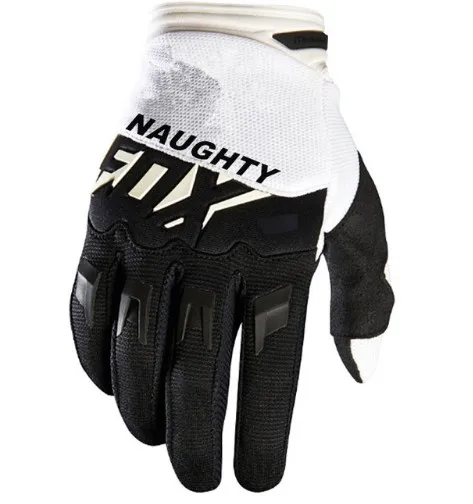 NAUGHTY FOX черные белые DIRTPAW MX перчатки MTB DH для езды на велосипеде, езды на велосипеде, спорта, мотогонок, перчатки