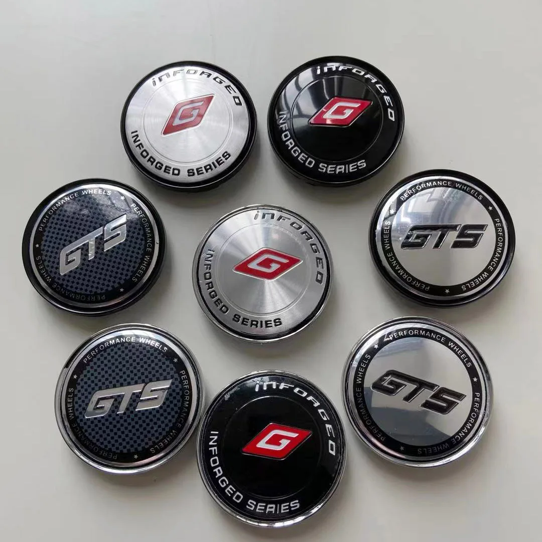 4PCS/Lot 63MM GTS PRECISION SERIES Car Wheel Center Hub Cap Sticker Car Badge Emblem Sticker