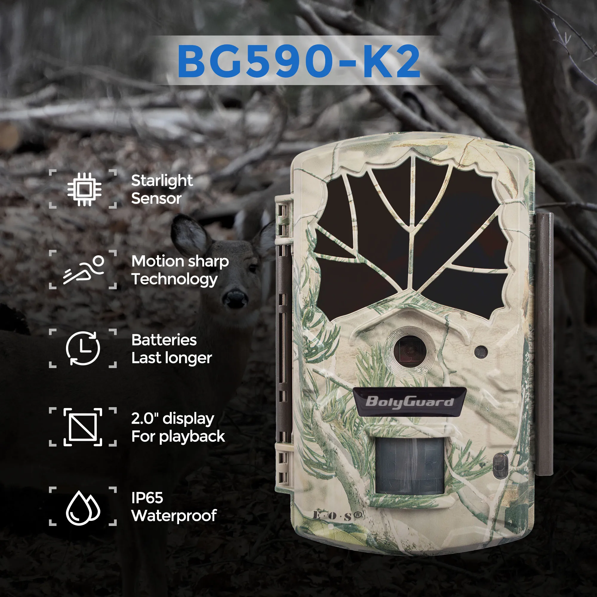 BolyGuard 0.7s Trigger Time 940nm Night Vision Hunting Camera 100FT