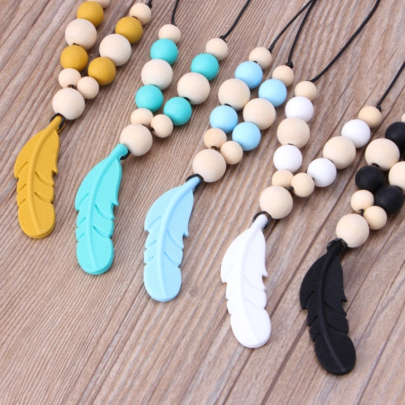 Baby Infant Silicone Jewelry Teething Necklace Baby Nursing Chewing