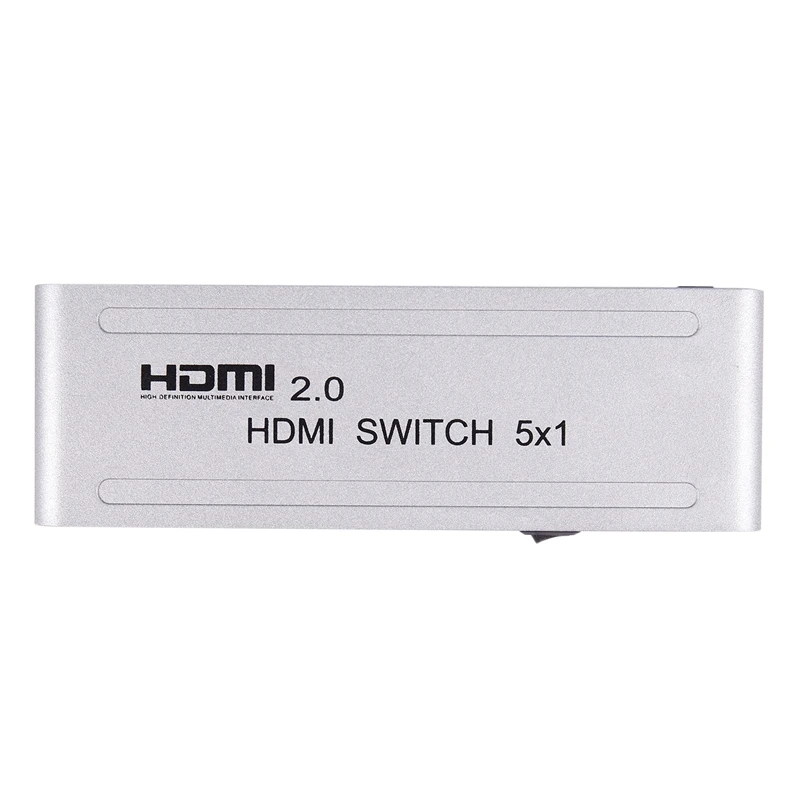 

1080P Hdmi Switcher Hdmi 2.0 5X1 Switch Audio Video Converter 4Kx2K@60Hz Support Hdr-Us Plug