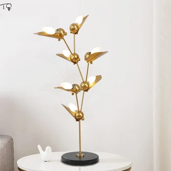 

Creative Branch Lamp Luxury Iron Art Gold Table Lamp Led Marble Base Living Room Bedroom Restaurant Atmosphere Modern Desk Lamps