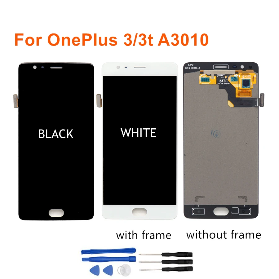 

OLED LCD Display For Oneplus 3 3T LCD Touch Screen with Frame Replacement For Oneplus 3 3T Display A3000 A3003