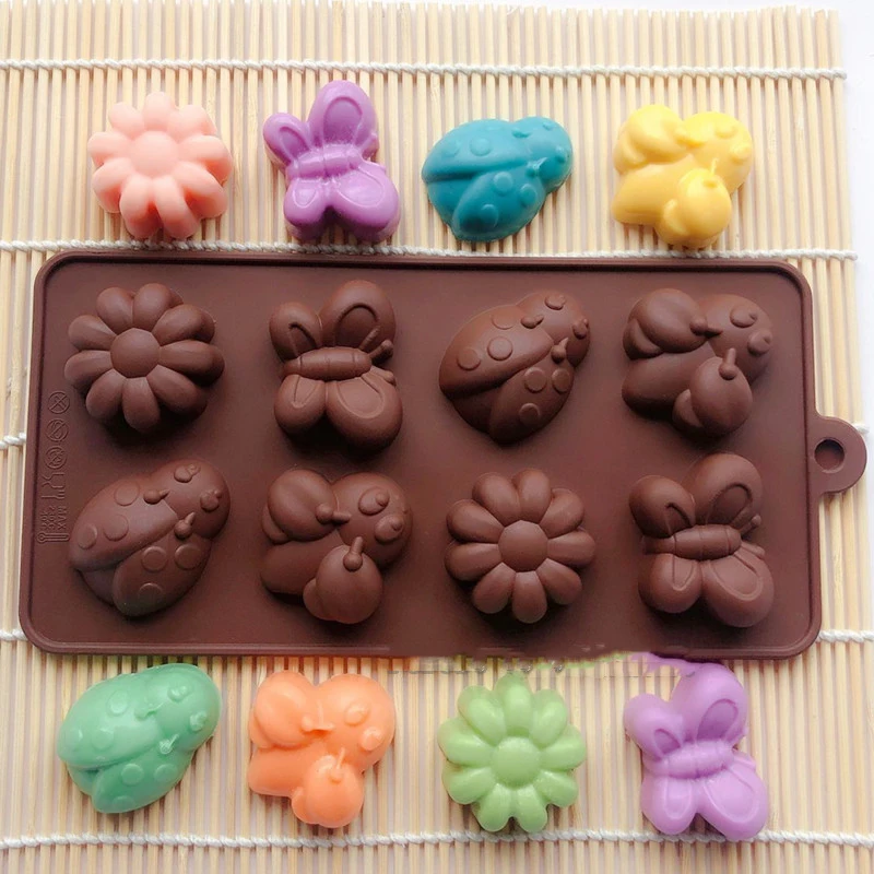 Silicone Mold Handmade Bee Sugarcraft Fondant Soap Chocolate Candle Mousse Mould 