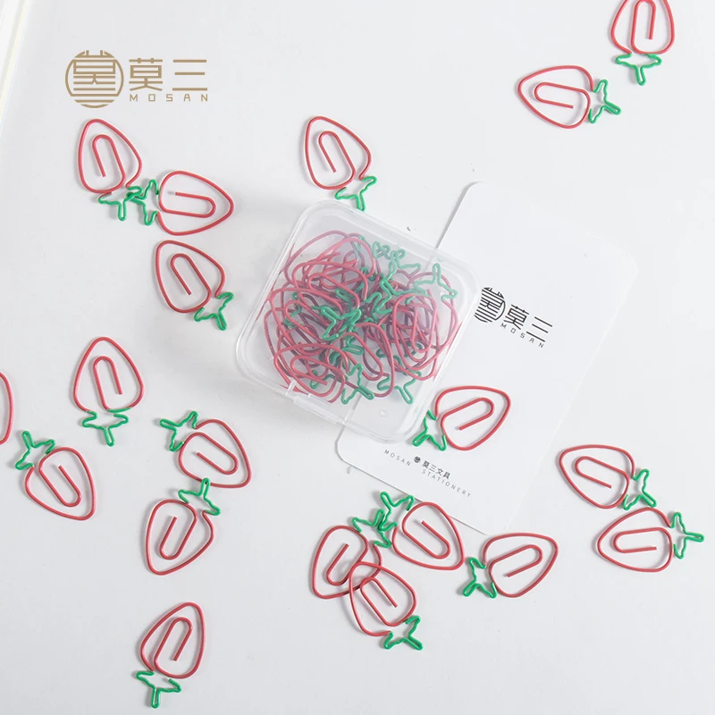 Stationery Strawberry Paper Clip Office Table Accessories
