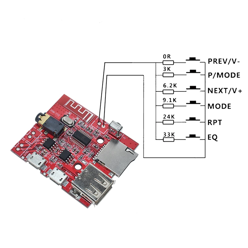 Рисунок 5 - Автомобильная плата декодирования 3 Вт Bluetooth 4