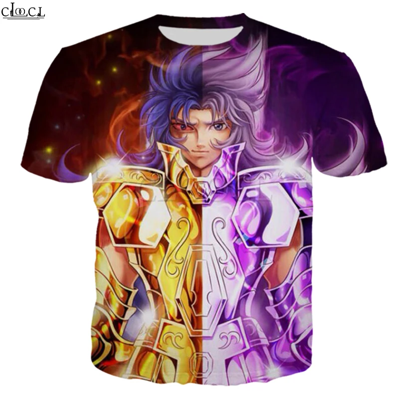 Футболка в стиле аниме Рыцари Зодиака Saint Seiya косплей 3D принт мужские и женские