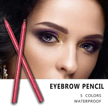 

1pcs Eyebrow Pencil Long-lasting Waterproof Smudge-proof Color For Beginner Eyebrow Red Pencil Rod To Tool Cable Easy Pull H3E6
