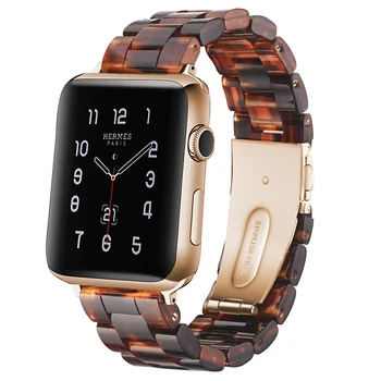 

18 colors Italian Resin Band for APPLE Watch 4 44MM/42MM Iwatch 40mm 38mm Bracelet Wrist Ceramic Strap Apple Watch Watchband