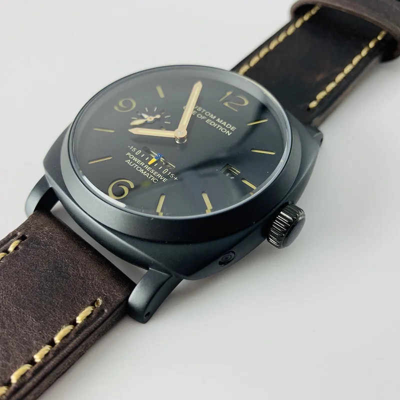 47 мм GMT Часы мужские автоматические 1940 часы мужские 00232 Нержавеющая Сталь военные NATO Desig механические светящиеся часы