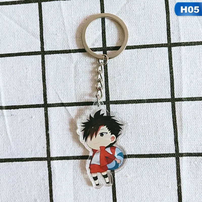 Kawaii фигурка манга брелок для ключей Haikyuu Hinata Syouyou косплей реквизит брелок для ключей акриловый брелок Рождество