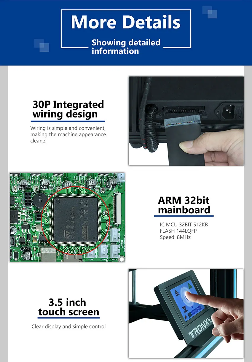 Tronxy X5SA PRO 3d принтер новейший Модернизированный CoreXY DIY os3 двухосный внешний направляющий Titan экструдер гибкий материал